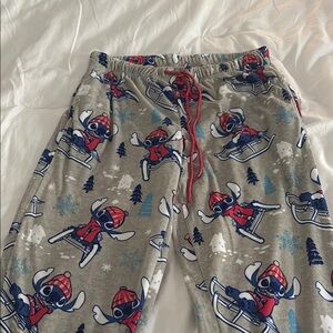 Gray Pajama Pants with Cartoon Print